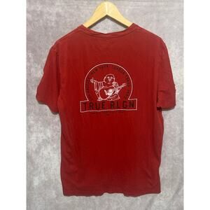 True Religion Brand Jeans T-Shirt Dark Red Graphic Two-Sided T-Shirt size L